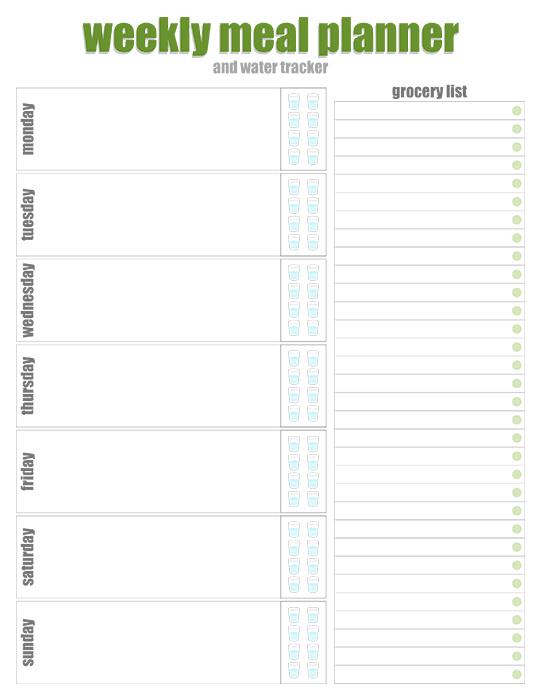 meal planning calendar template for mac